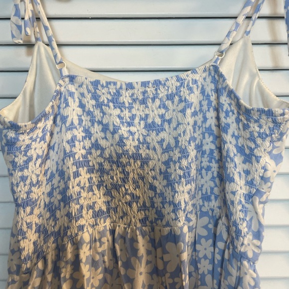 Lily Rose Daisy Mae Floral Romper Size S-Adjustable Straps w/Faux Ties, POCKETS! - Picture 10 of 11